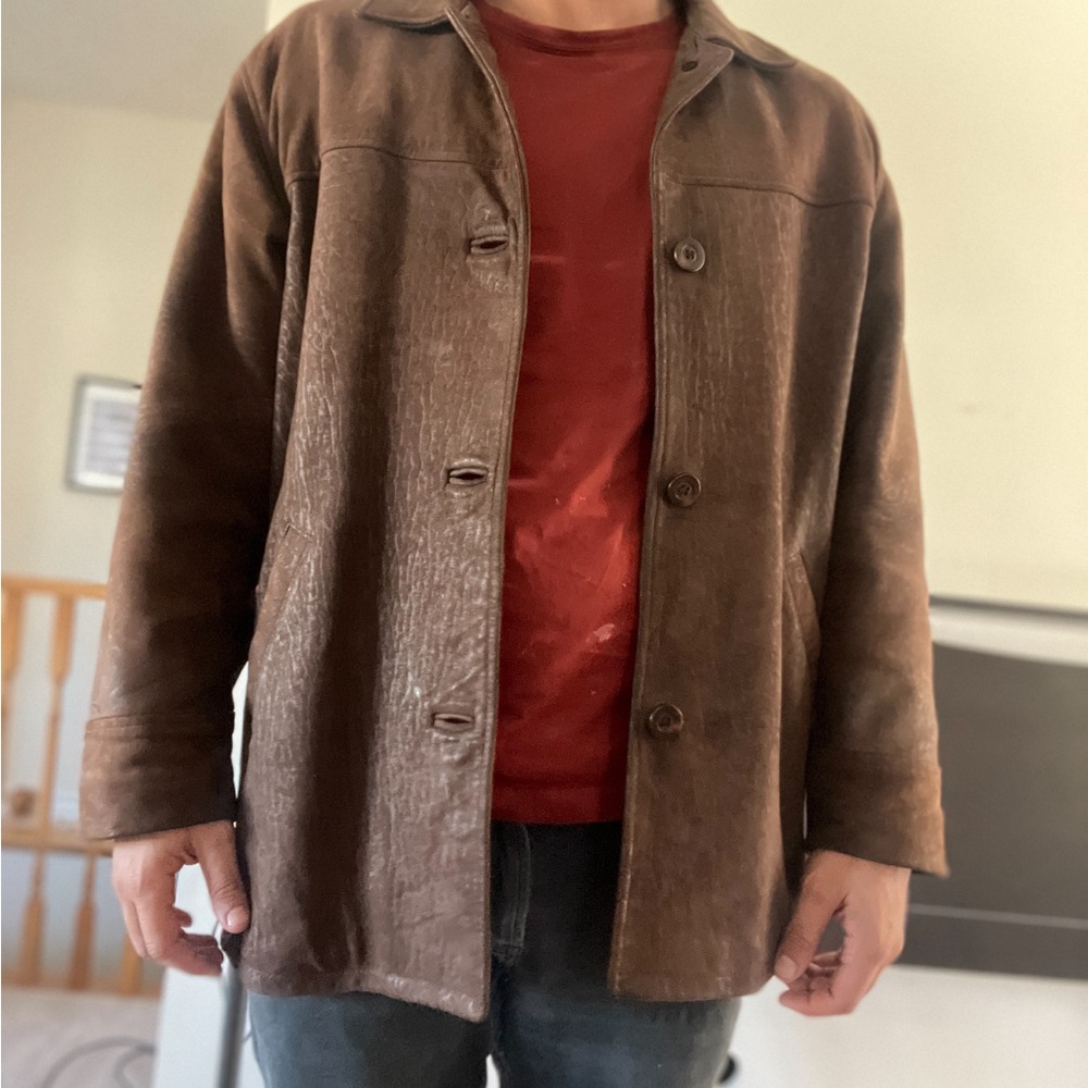 Vintage Nubuck Leather Coat
